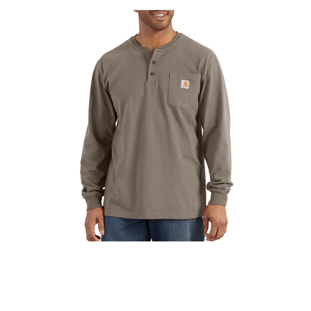 Carhartt K128 - Long Sleeve Henley T-Shirt Large